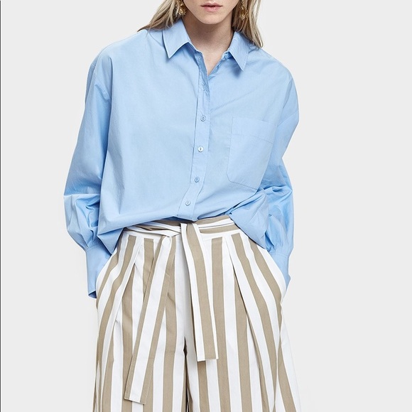 Mijeong Park Tops - Mijeong Park oversized blue shirt